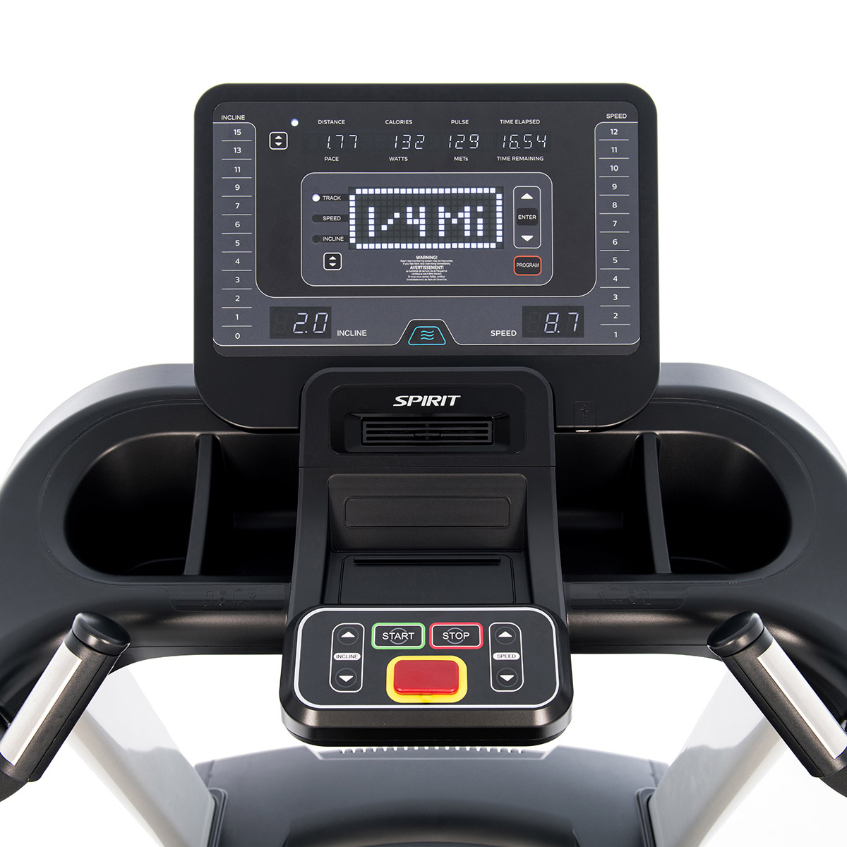 Skjár á Spirit CT850+ hlaupabretti Skjár á Spirit CT850+ hlaupabretti